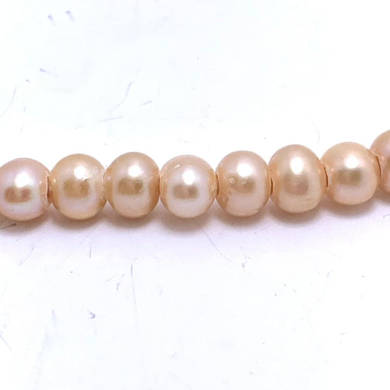 Large Hole Beige Cream Round Cultured Pearls, 8mm
