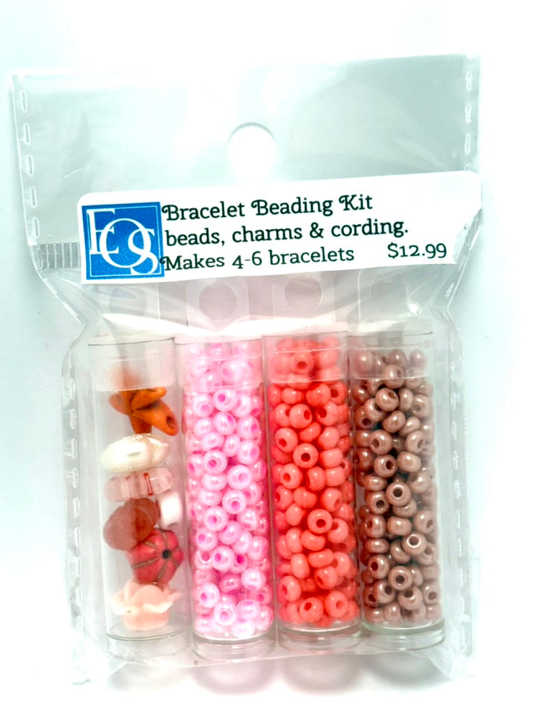 Beaded Bracelet Making Kit – DIY Jewelry Craft Kit for All Ages, Pinks
