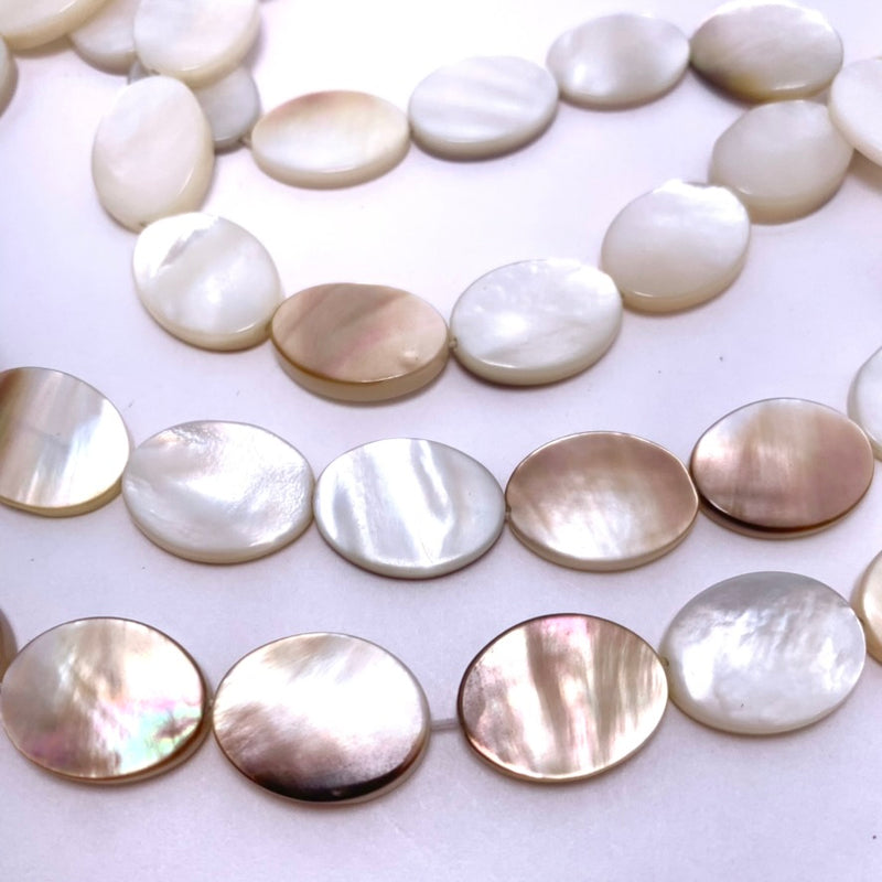 Mother of Pearl Oval Beads, 30mm