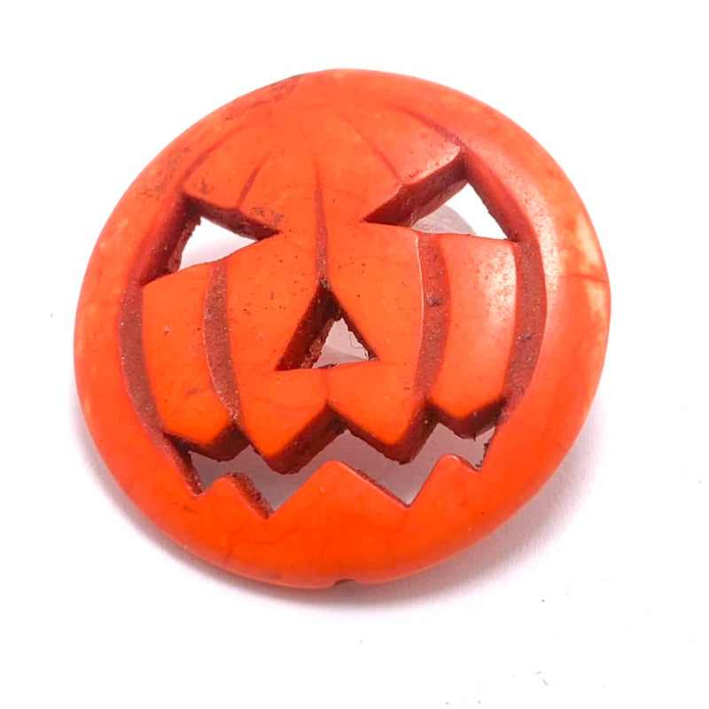 Pumpkin Jack O' Lantern Bead, 34mm