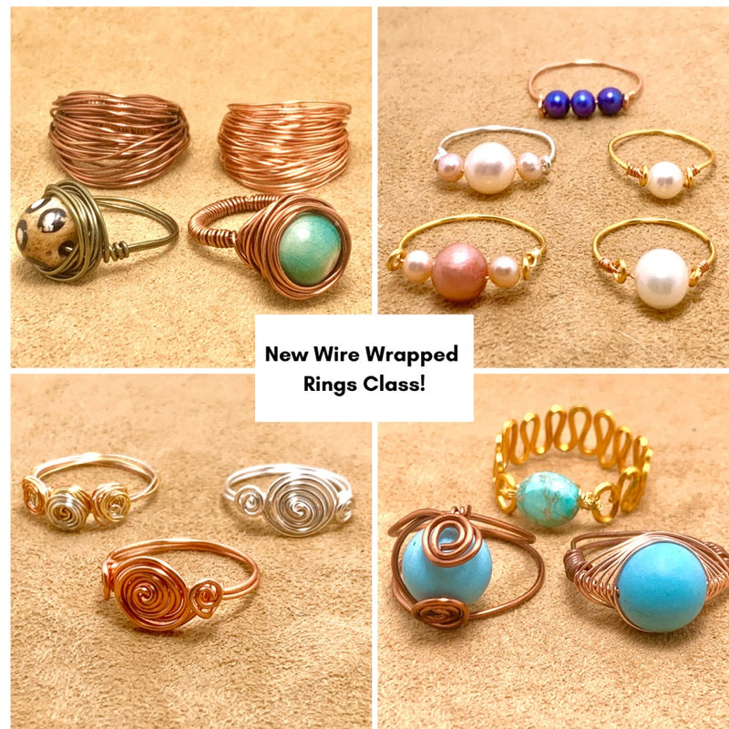 Wire Wrapped Rings,Tuesday 7/14 4-6pm