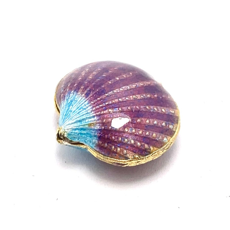 Cloisonne Shell Bead, Purple 20mm
