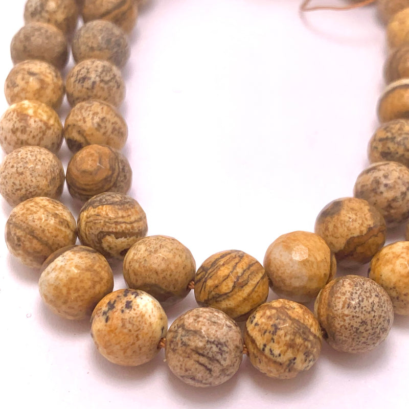 Picture Jasper Round Gemstone Strand, 8mm