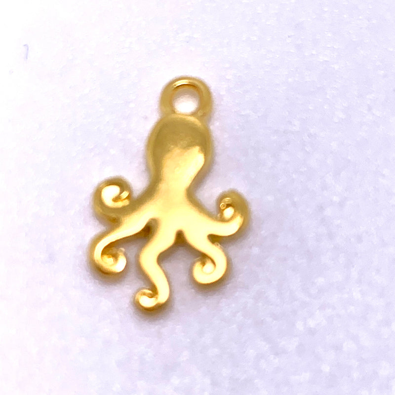 Octopus Charm, Gold
