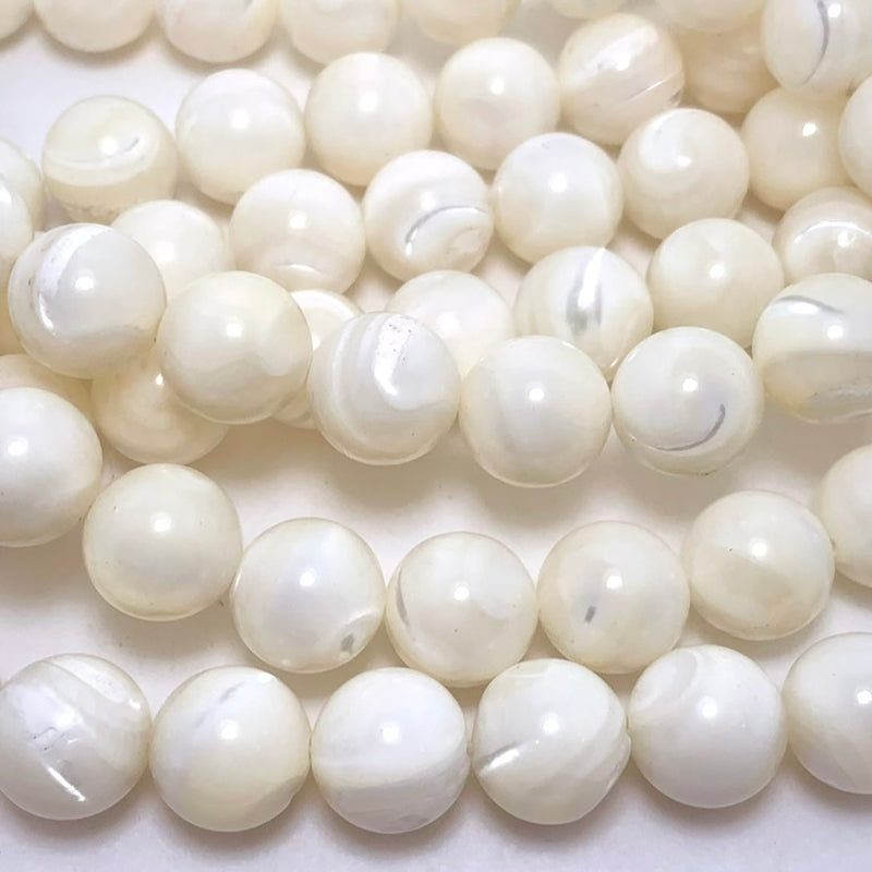 Mother of Pearl Beads, 10mm