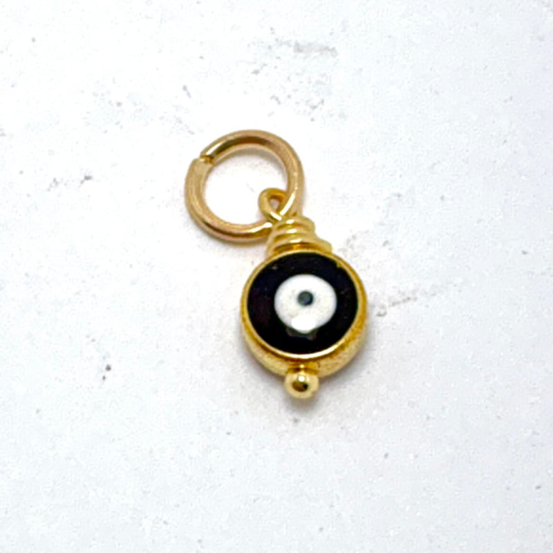 Evil Eye Charm, 10mm Gold