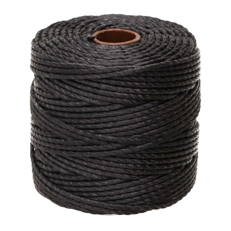 S-Lon Nylon Beading Cord, Heavy Macrame TEX 400 Black