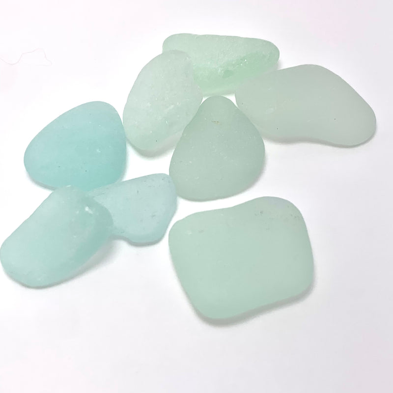 Authentic Ocean-Tumbled Sea Glass, Seafoam  (Blue/Green) 1 - 5 Pieces