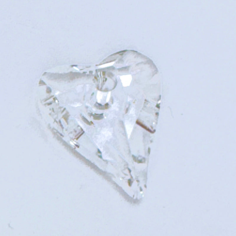 18mm Clear Swavorski Crystal Wild Heart Faceted Pendant