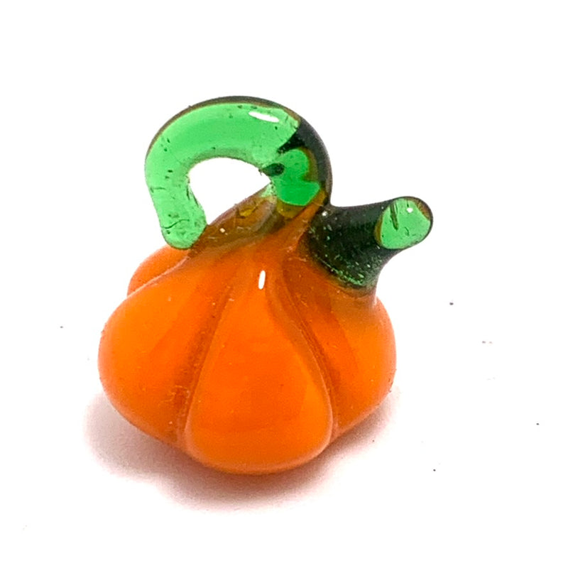Handblown Glass Pumpkin Charm, 20mm