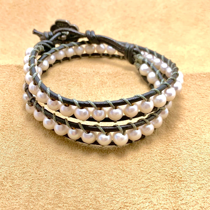 Leather & Bead Wrap Bracelet Tuesday 5/5