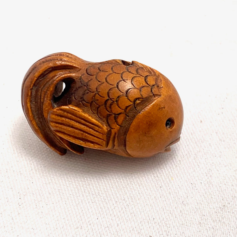 Goldfish Ojime Bead, 26x14mm