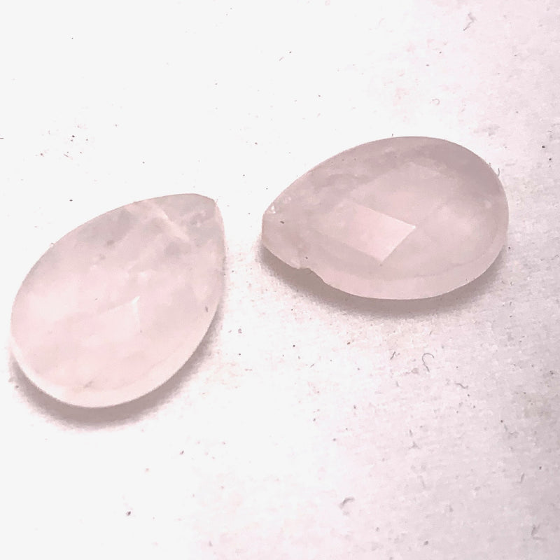 Rose Quartz Gemstone Briollette Beads, 18mm
