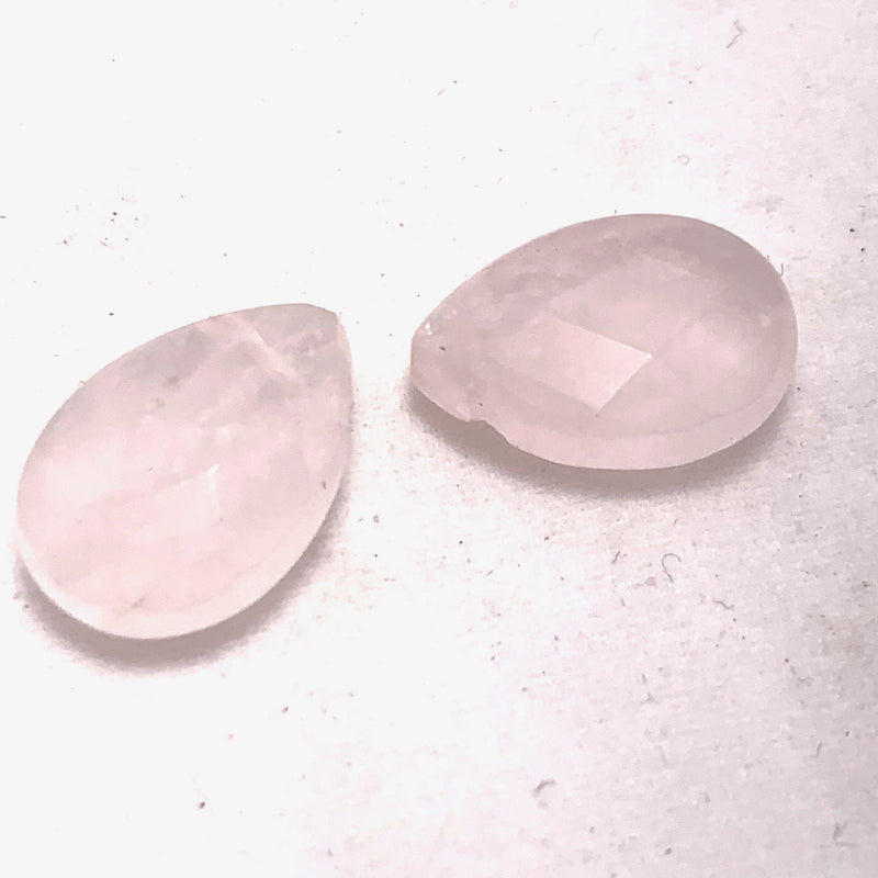 Rose Quartz Gemstone Briollette Beads, 18mm