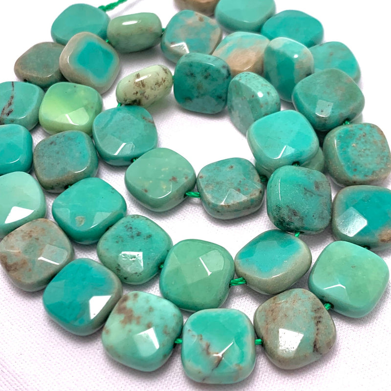 Chrysoprase Faceted Square Gemstone Strand $28.00