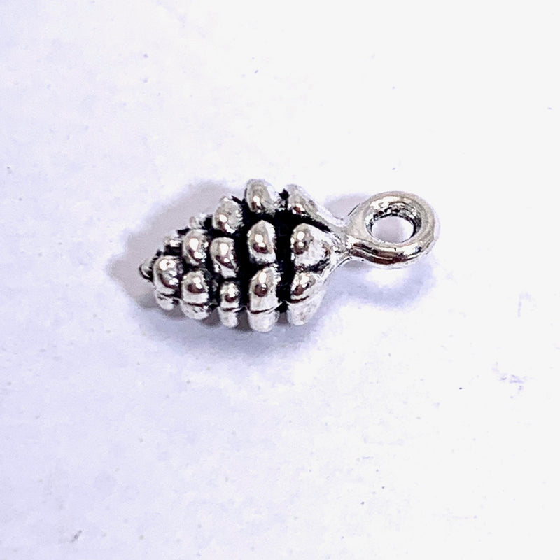 Silver Pinecone Charm
