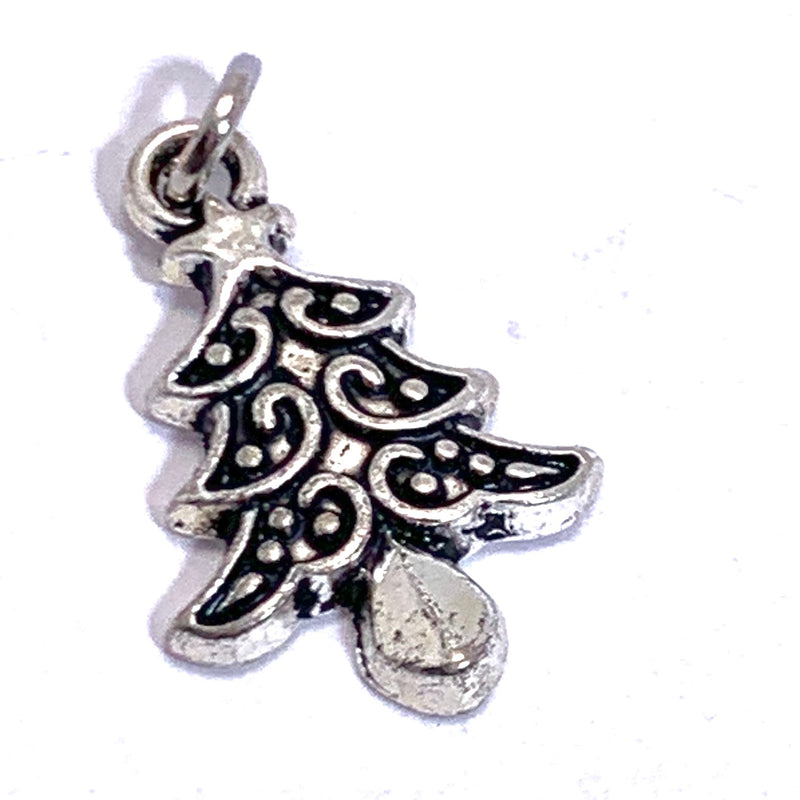 Silver  Christmas Tree Charm