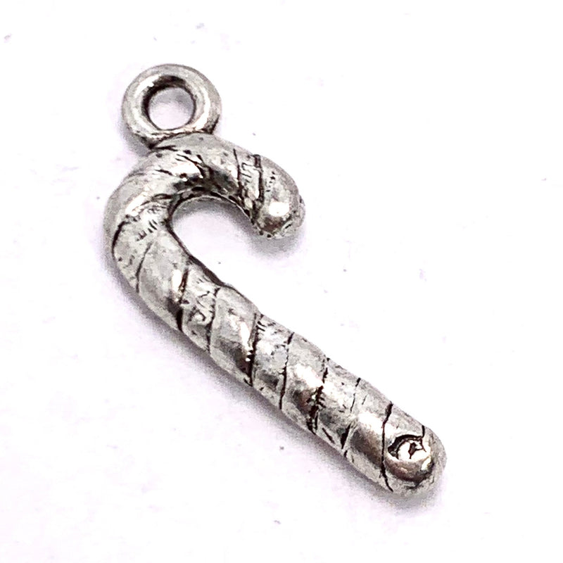 Silver Candy Cane Charm