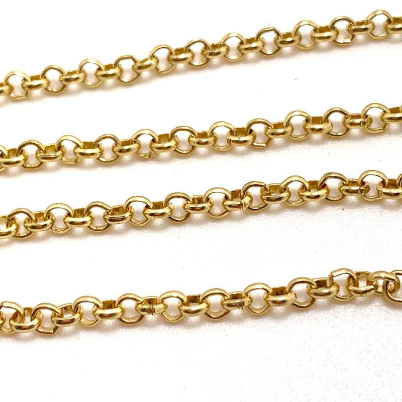 Gold Plated Rolo Chain, 3mm