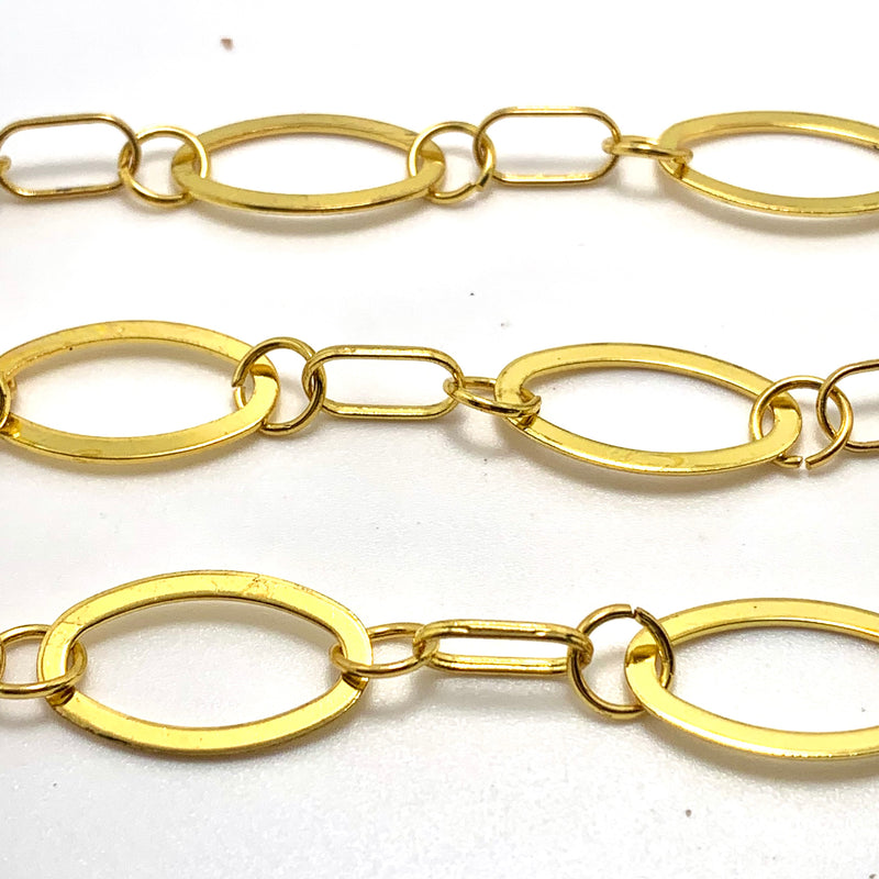 Fancy Oval Gold Plated Chain