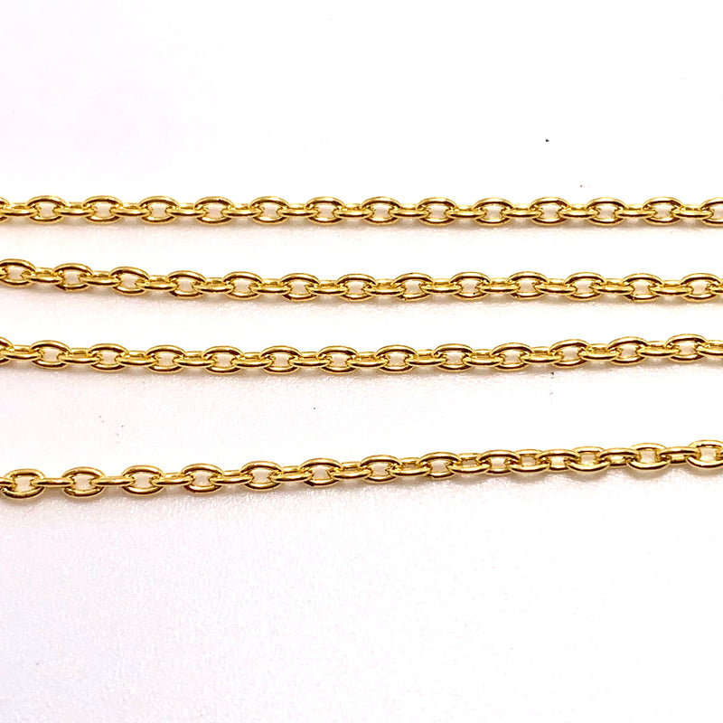5mm Gold Plated Oval Chain