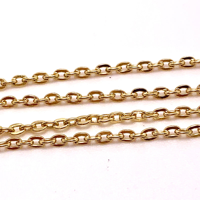 2.3mm Gold Plated Small Cable Chain