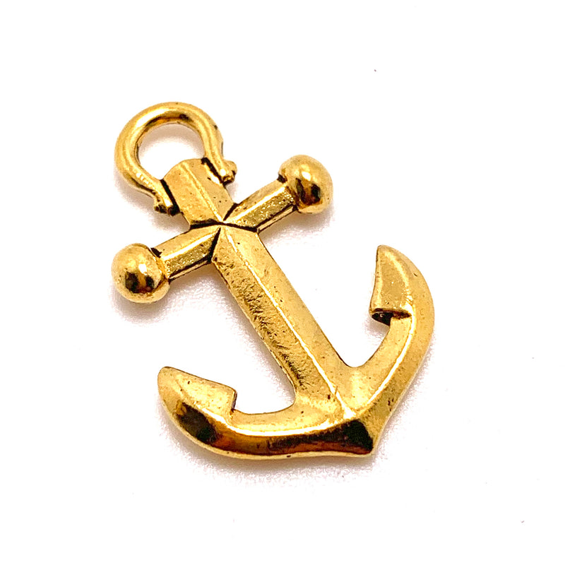 Anchor Pendant, Gold
