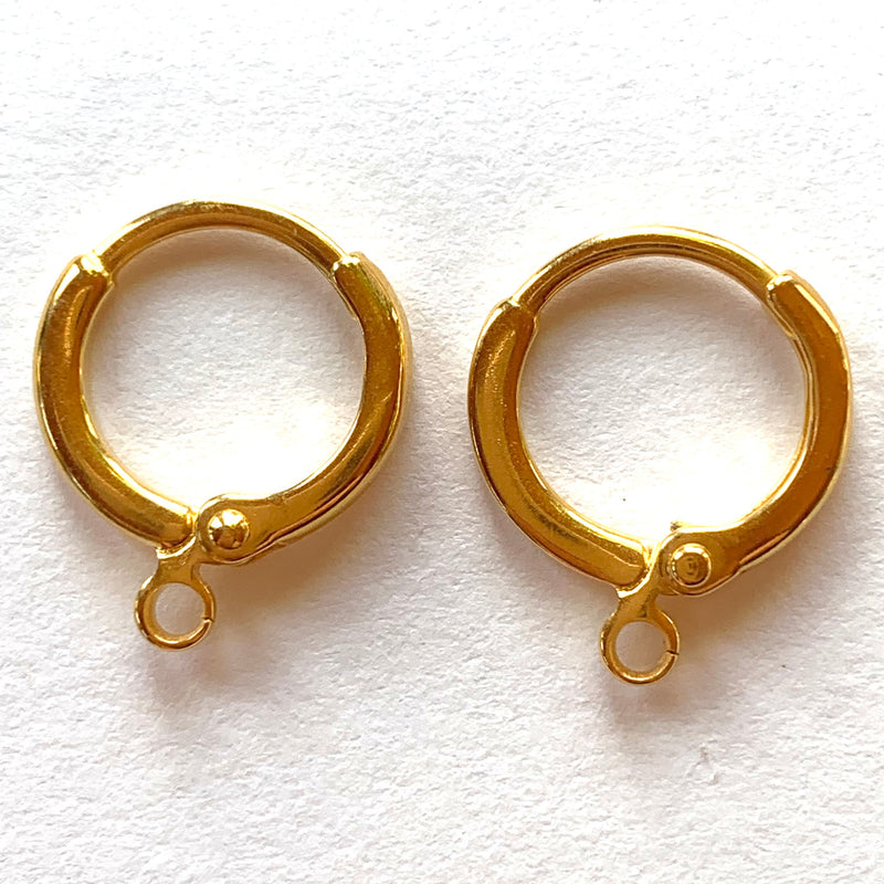 Gold Plated Huggie Earring Hoops