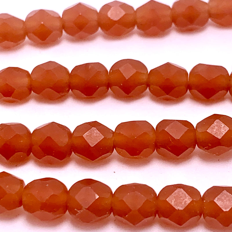 Carnelian Firepolish 6mm