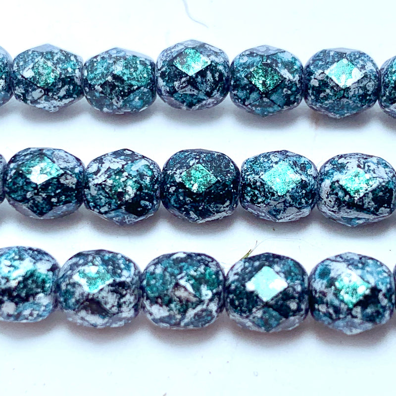 Grey Blue Granite Fire Polish 6mm