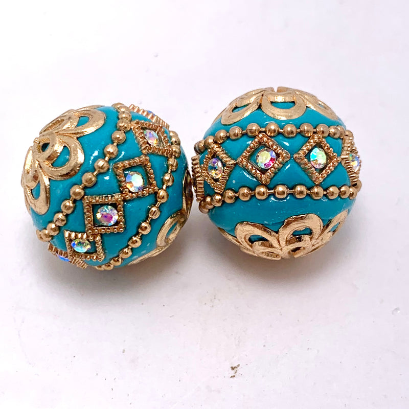 Turquoise Mongolia Bead 26mm