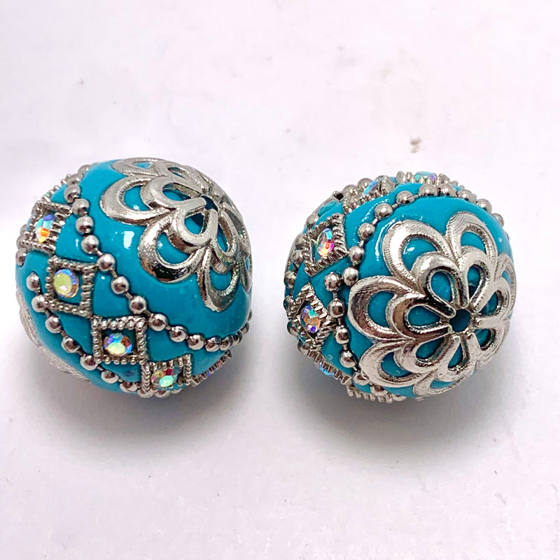 Blue Mongolia Bead 26mm