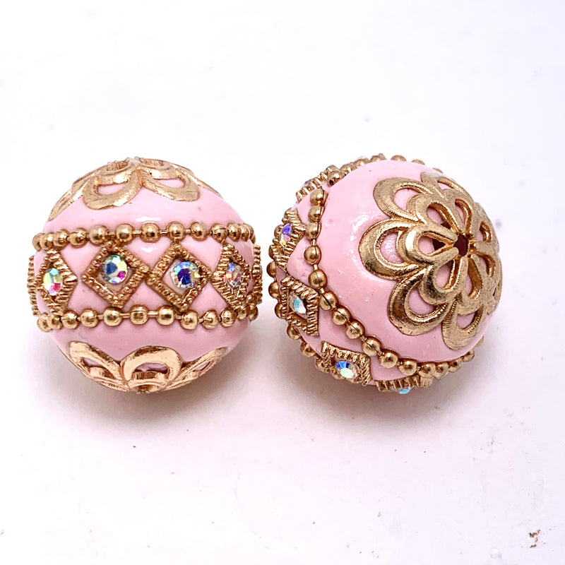 Pale Pink Mongolia Bead 26mm