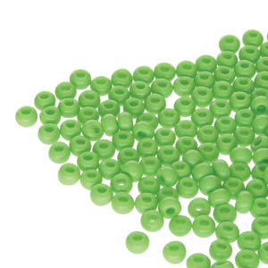 Czech Glass 8/0 Round Light Green Opaque 20g