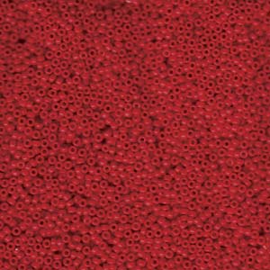 15/0 Miyuki Rounds Opaque Red Luster 8.2 grams