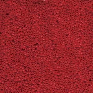 15/0 Miyuki Rounds Opaque Red Luster 8.2 grams