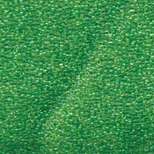 15/0 Miyuki Round Lined Green Crystal 8.2 grams