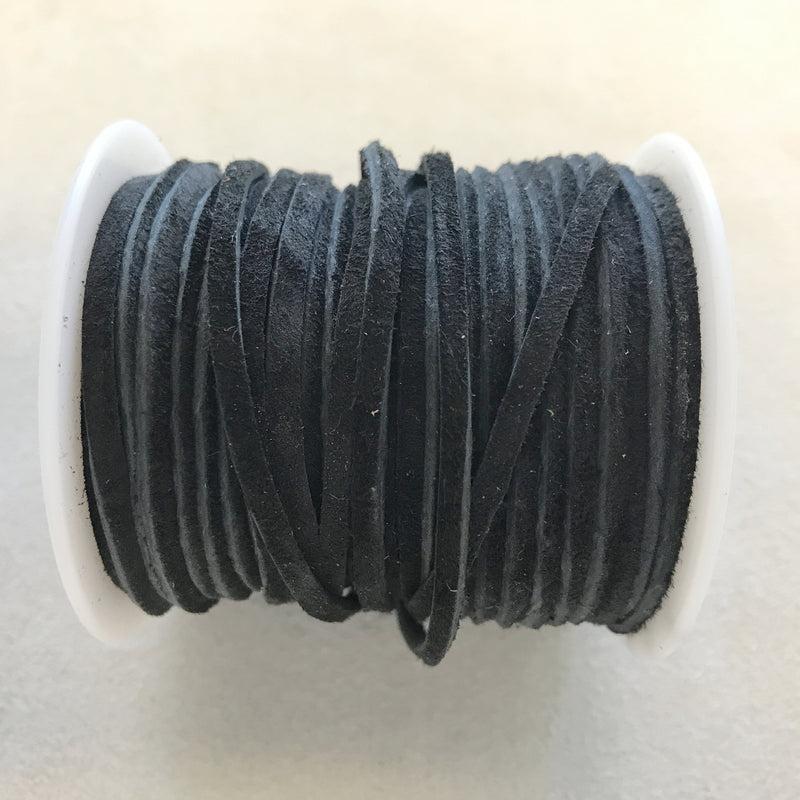 Suede Lace 1/8th Inch, Black