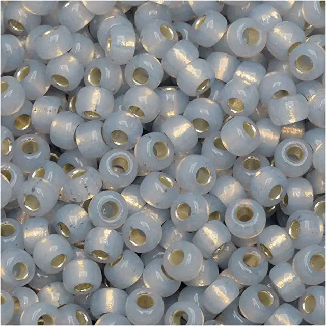 8/0 Miyuki Round Dyed Dark Pink Silver Lined Alabaster 22g