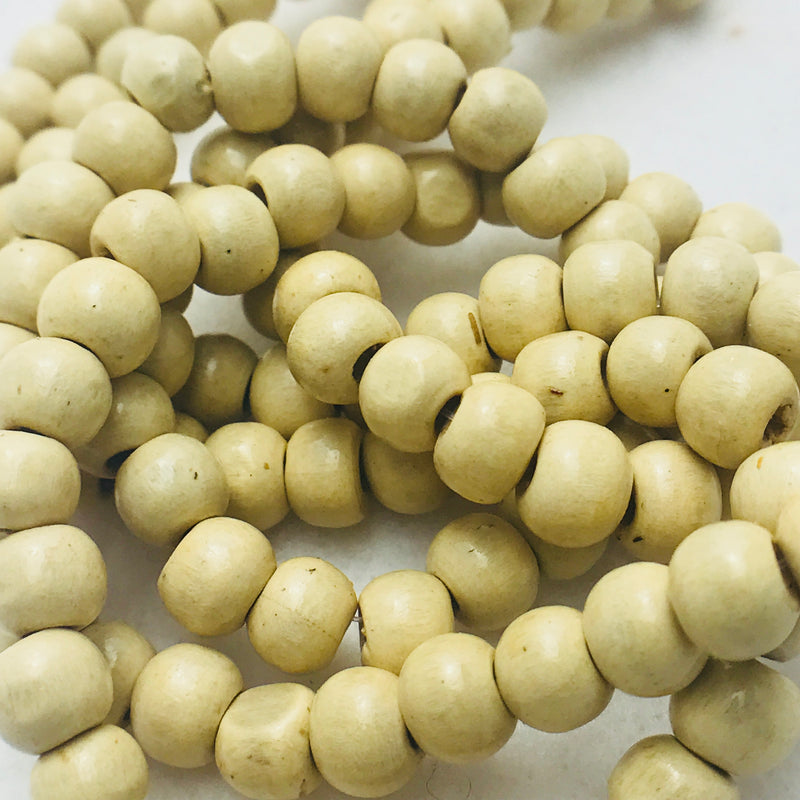 Light Wood Beads, Round, 6mm
