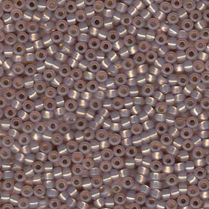 8/0 Miyuki Round Dyed Smokey Light Rose Silver Lined Alabaster 22g