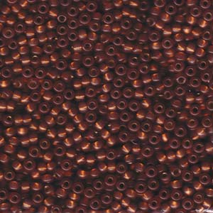 8/0 Miyuki Round Dyed Rose Bronze Silver Lined Alabaster 22g