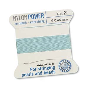 Griffin Nylon Beading Cord, Turquoise