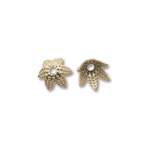 Bead Cap Gold Plated, 6mm