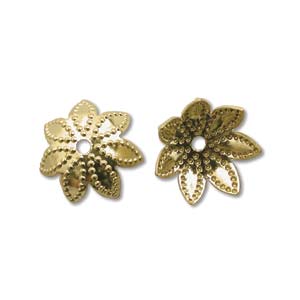 Bead Cap Gold Plated, 9mm