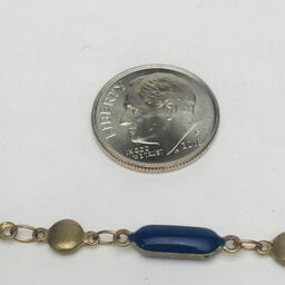 Brass and Lapis Beaded Chain
