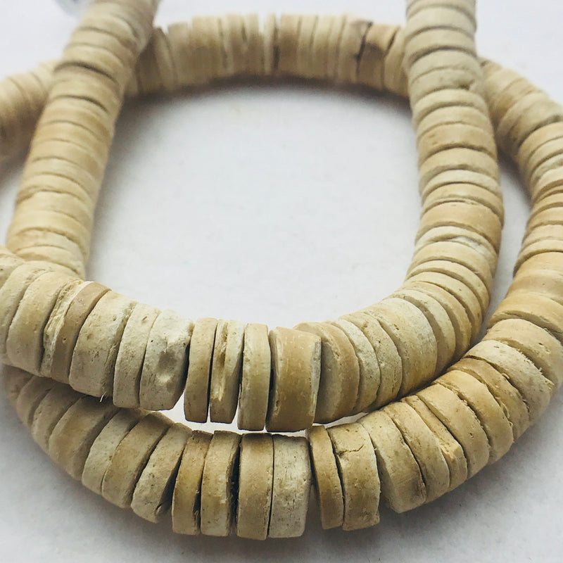 Coconut Shell Heishi, 3x12mm