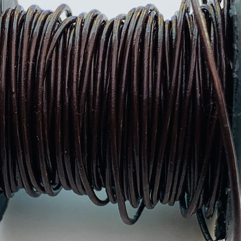 Dark Brown Leather Cord .8mm, 1 Yard