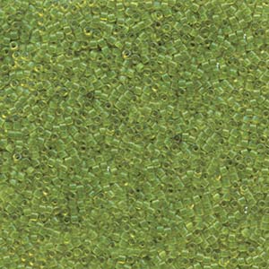 11/0 Miyuki Delica Transparent Olive 7.2 grams