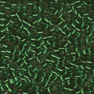 8/0 Miyuki Delica Silver Lined Light Green 6.8 grams